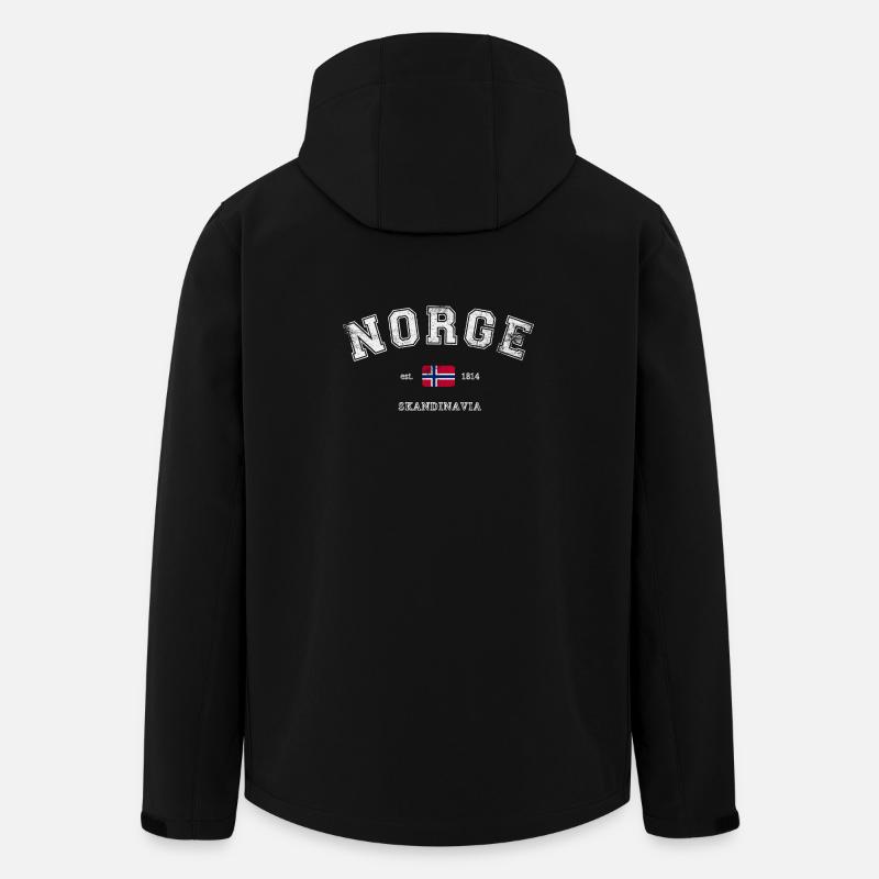 Norge Norway Skandinavia - Men’s Recycled Softshell Jacket by Stanley/Stella - black