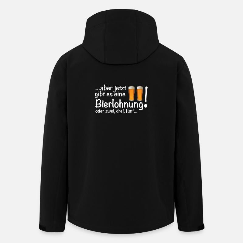 Eine Bierlohnung für harte Arbeit Bier - Recycelte Männer Softshell-Jacke von Stanley/Stella - Schwarz