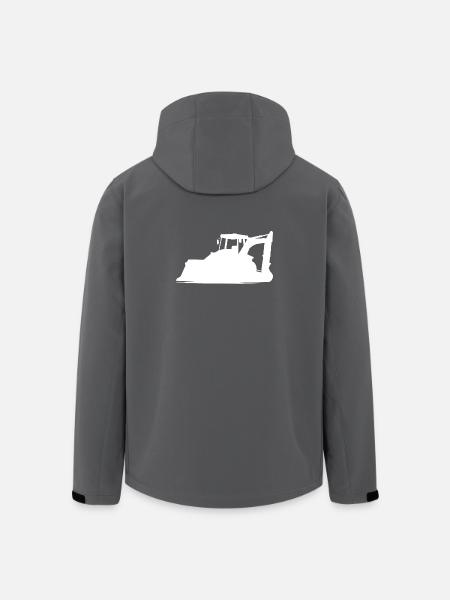 Baggerfahrer und Baugeräteführer Silhouette – - Recycelte Männer Softshell-Jacke von Stanley/Stella - Schwarz