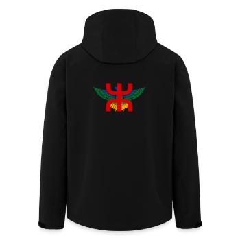 Aigle Amazigh Rif Kabyle Chleuh Maroc Algérie - Veste softshell homme en polyester recyclé Stanley/Stella - noir - Dos - AI Model Male 185 light (185cm)