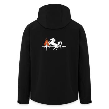 Battement de Cœur du Cheval Équitation Feu Chaleur - Veste softshell homme en polyester recyclé Stanley/Stella - noir - Dos - AI Model Male 185 light (185cm)