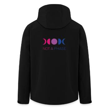 LGBTQ Pride Month - Keine Phase - Bisexuell - Recycelte Männer Softshell-Jacke von Stanley/Stella - Schwarz - Hinten - AI Model Male 185 light (185cm)