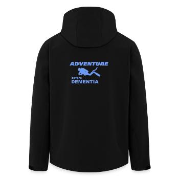 DIVING ADVENTURE - Recycelte Männer Softshell-Jacke von Stanley/Stella - Schwarz - Hinten - AI Model Male 185 light (185cm)