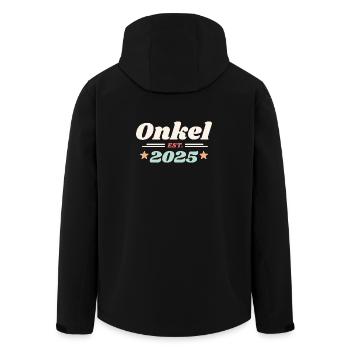 Onkel Est 2025 Ich werde Onkel Retro Style - Recycelte Männer Softshell-Jacke von Stanley/Stella - Schwarz - Hinten - AI Model Male 185 light (185cm)