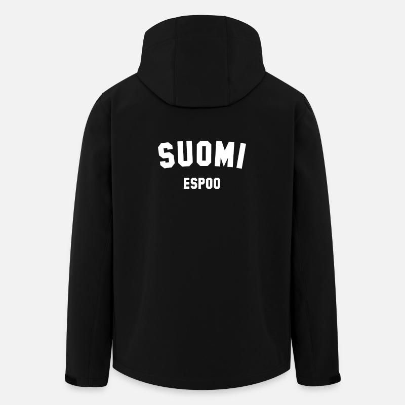 ESPOO Suomi Finland - Men’s Recycled Softshell Jacket by Stanley/Stella - black