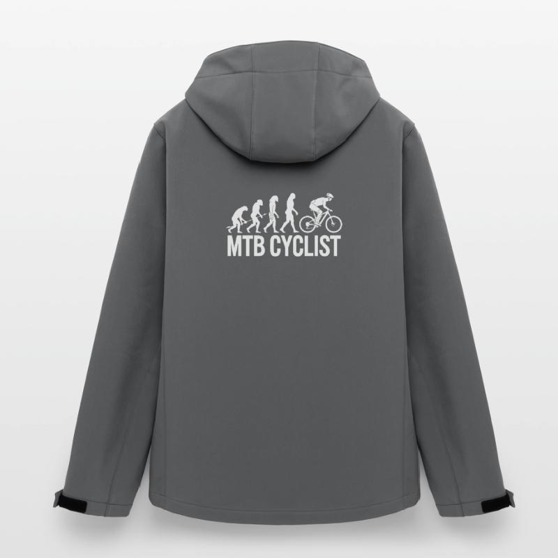 Evolution einer MTB-Radfahrer-Silhouette Recycelte Männer Softshell-Jacke von Stanley/Stella