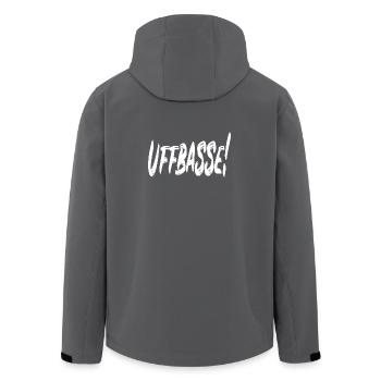 Uffbasse! - Recycelte Männer Softshell-Jacke von Stanley/Stella - Anthrazit - Hinten - AI Model Male 185 light (185cm)