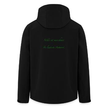 silence is sometimes the loudest response - Men’s Recycled Softshell Jacket by Stanley/Stella - black - Back - AI Model Male 185 light (185cm)