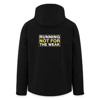 Running Not For The Weak Marathon Runner - Men’s Recycled Softshell Jacket by Stanley/Stella - black - Back - AI Model Male 185 light (185cm)