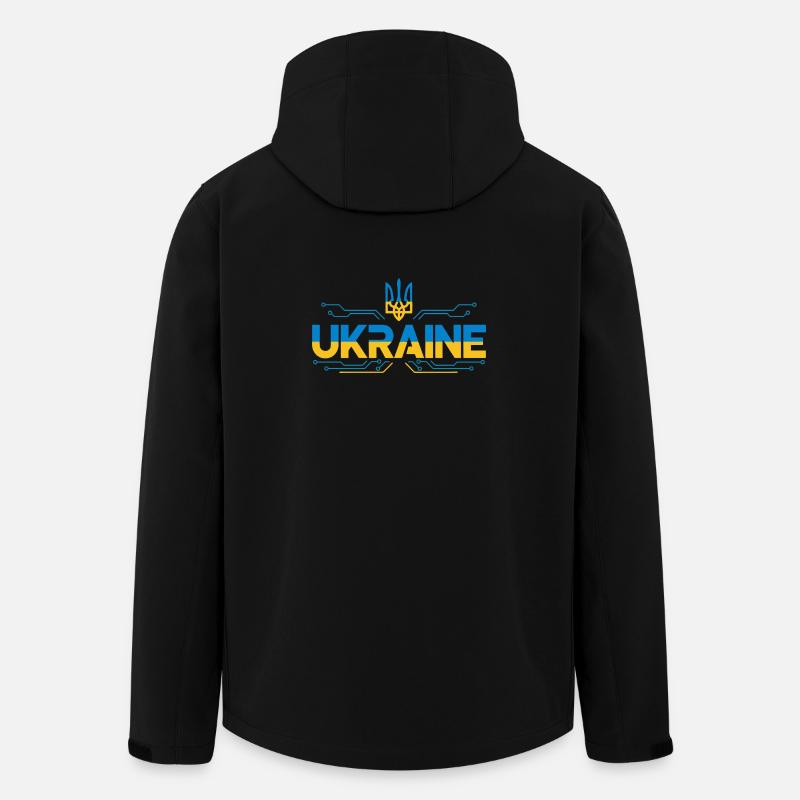 Ukraine Circuit Crest - Men’s Recycled Softshell Jacket by Stanley/Stella - black