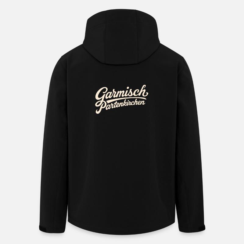 Garmisch-Partenkirchen Schriftzug  - Recycelte Männer Softshell-Jacke von Stanley/Stella - Schwarz