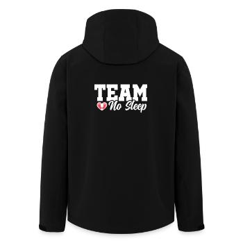 Team No Sleep - Recycelte Männer Softshell-Jacke von Stanley/Stella - Schwarz - Hinten - AI Model Male 185 light (185cm)