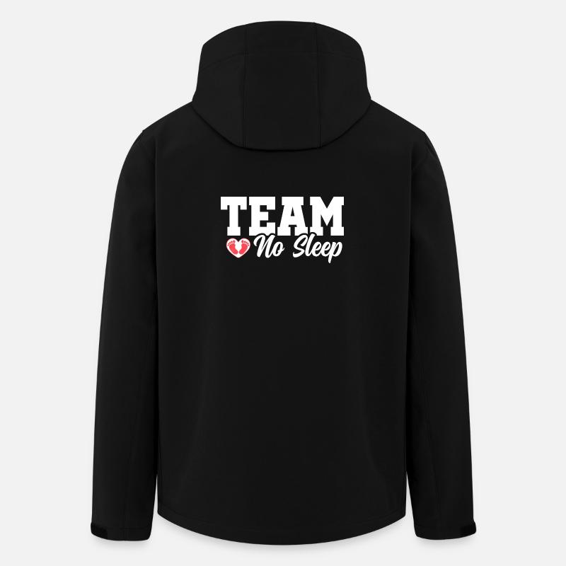 Team No Sleep - Recycelte Männer Softshell-Jacke von Stanley/Stella - Schwarz
