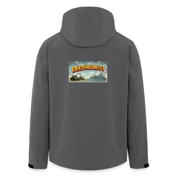 Peur de la paix - Veste softshell homme en polyester recyclé Stanley/Stella - charbon - Dos - AI Model Male 185 light (185cm)