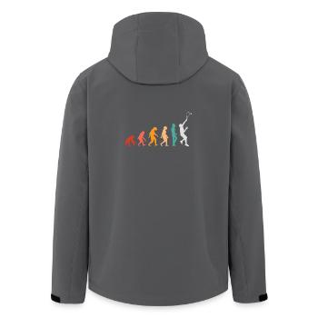 Évolution du tennis - Veste softshell homme en polyester recyclé Stanley/Stella - noir - Dos - AI Model Male 185 light (185cm)