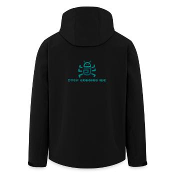 Hör auf, mich zu nerven, Cartoon - Recycelte Männer Softshell-Jacke von Stanley/Stella - Schwarz - Hinten - AI Model Male 185 light (185cm)