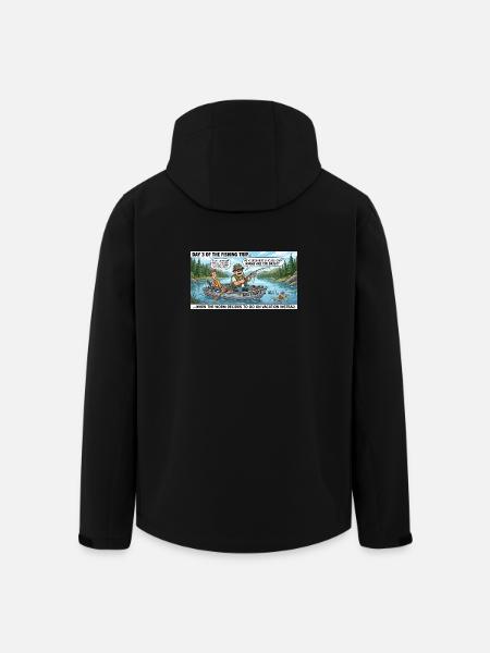 Bass Bandits Fishing Trip - Men’s Recycled Softshell Jacket by Stanley/Stella - black