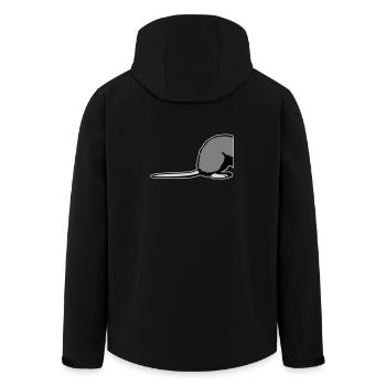 Ratte Rückseite Halb Lustig Schwanz Nagetier Tier - Recycelte Männer Softshell-Jacke von Stanley/Stella - Schwarz - Hinten - AI Model Male 185 light (185cm)