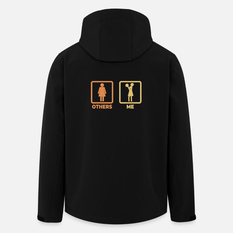Cheerleading Strichfiguren - Recycelte Männer Softshell-Jacke von Stanley/Stella - Schwarz