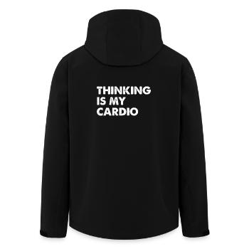 La réflexion est mon cardio - Veste softshell homme en polyester recyclé Stanley/Stella - noir - Dos - AI Model Male 185 light (185cm)