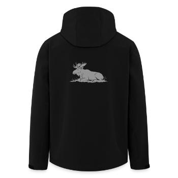 Elk - Men’s Recycled Softshell Jacket by Stanley/Stella - black - Back - AI Model Male 185 light (185cm)