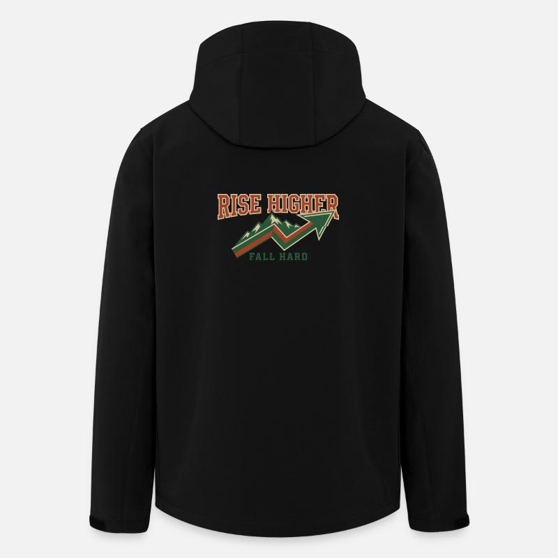 Fald hårdt, klatr højt - Modstandskraft-T-shirt - Stanley/Stella herre softshelljakke i genanvendt polyester - sort