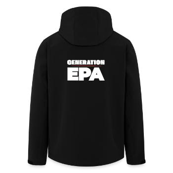 Generation EPA - Recycelte Männer Softshell-Jacke von Stanley/Stella - Schwarz - Hinten - AI Model Male 185 light (185cm)