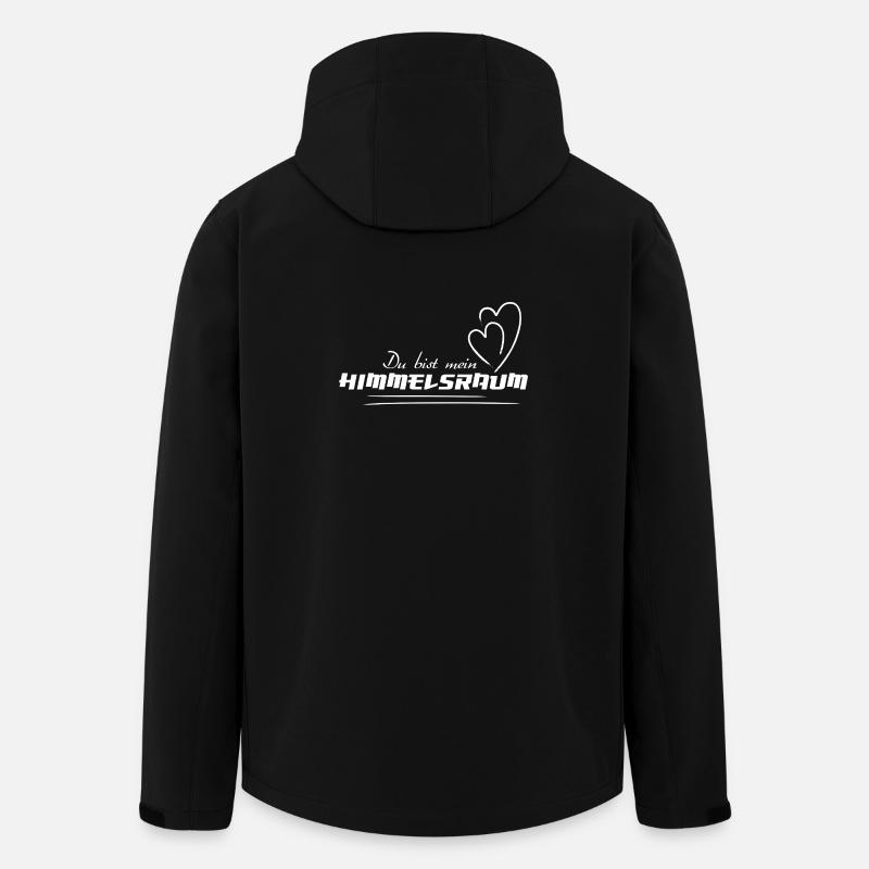 HIMMELSRAUM – Spirituelles Statement Mode - Recycelte Männer Softshell-Jacke von Stanley/Stella - Schwarz