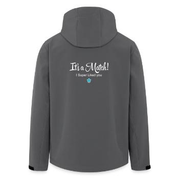 It's a Match! I Super Liked you - Men’s Recycled Softshell Jacket by Stanley/Stella - black - Back - AI Model Male 185 light (185cm)