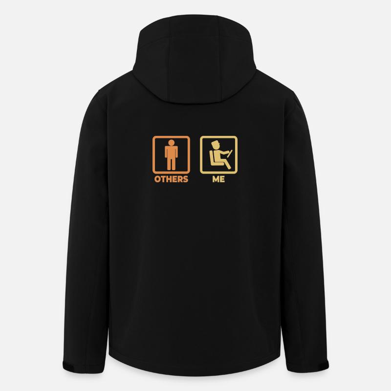 Busfahrer Strichmännchen - Recycelte Männer Softshell-Jacke von Stanley/Stella - Schwarz