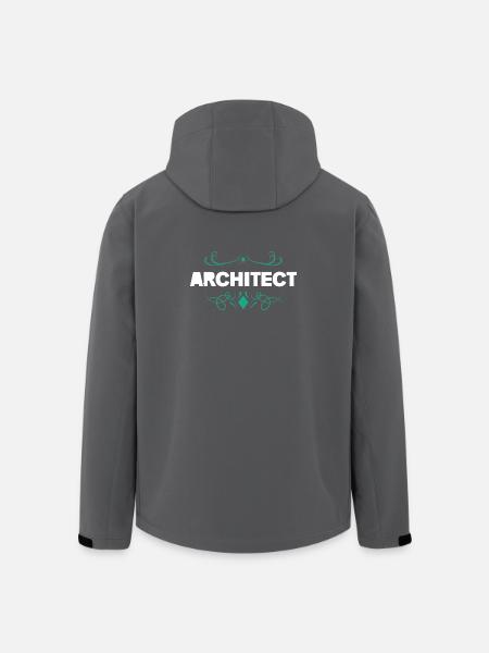 Architect font with ornaments - Men’s Recycled Softshell Jacket by Stanley/Stella - black