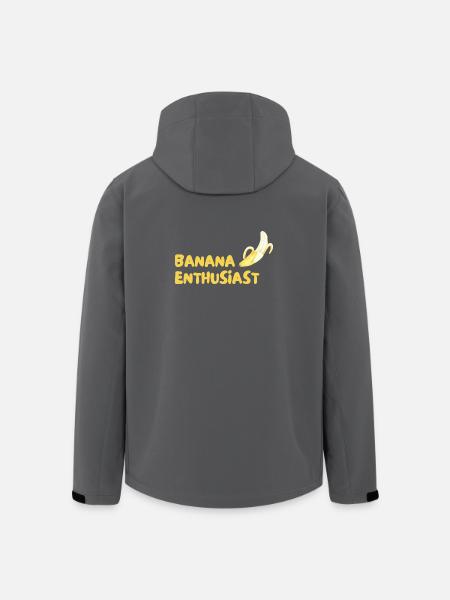 Banana Enthusiast Logo - Men’s Recycled Softshell Jacket by Stanley/Stella - black