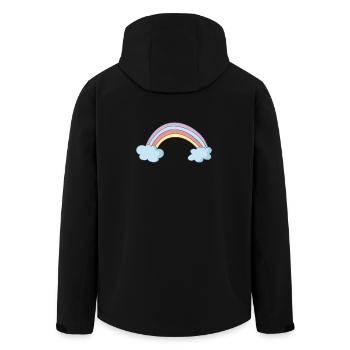 Arc-en-ciel - Veste softshell homme en polyester recyclé Stanley/Stella - noir - Dos - AI Model Male 185 light (185cm)