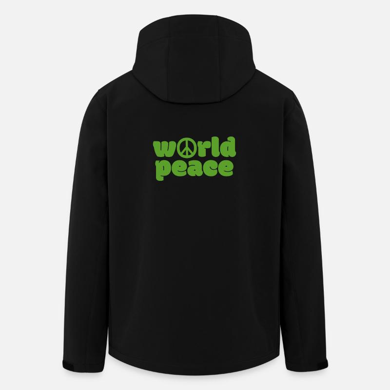 Weltfrieden - Grün - Recycelte Männer Softshell-Jacke von Stanley/Stella - Schwarz