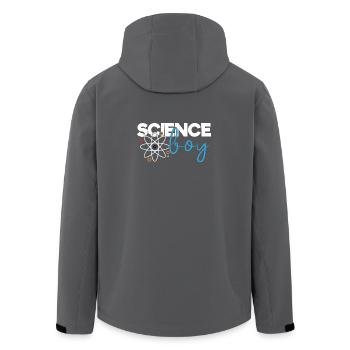 Science Boy - Men’s Recycled Softshell Jacket by Stanley/Stella - anthracite - Back - AI Model Male 185 light (185cm)