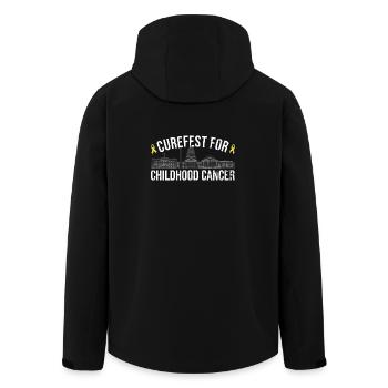 Curefest: Kinderkrebs-Rallye - Recycelte Männer Softshell-Jacke von Stanley/Stella - Schwarz - Hinten - AI Model Male 185 light (185cm)