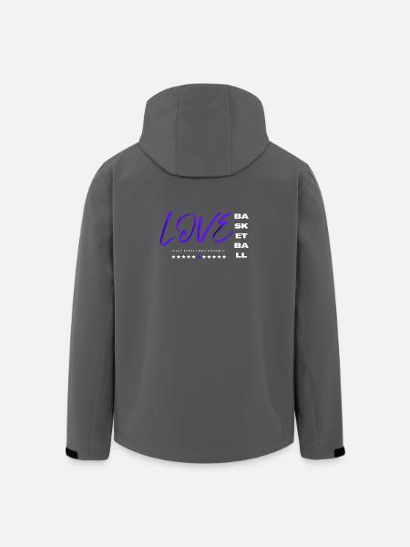 Love basketball blue - Men’s Recycled Softshell Jacket by Stanley/Stella - black