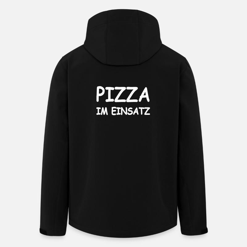Pizza - Recycelte Männer Softshell-Jacke von Stanley/Stella - Schwarz