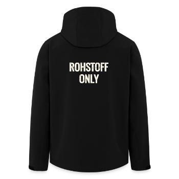 Lettrage de la matière première uniquement - Veste softshell homme en polyester recyclé Stanley/Stella - noir - Dos - AI Model Male 185 light (185cm)