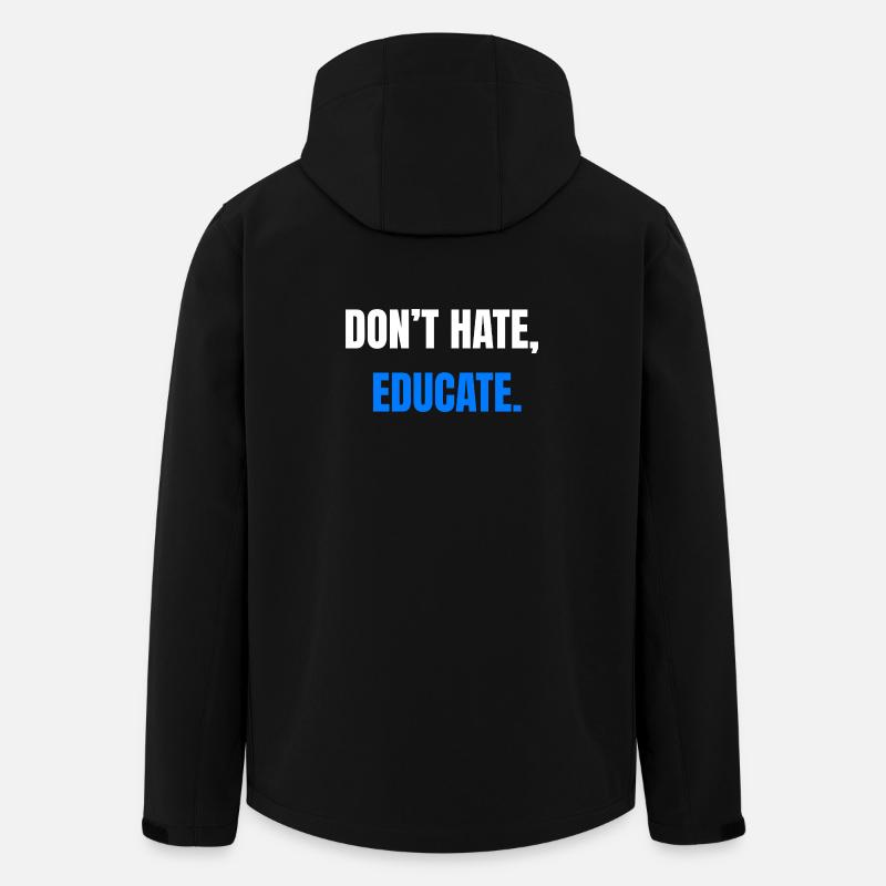 Don't Hate Educate – Statement - Recycelte Männer Softshell-Jacke von Stanley/Stella - Schwarz