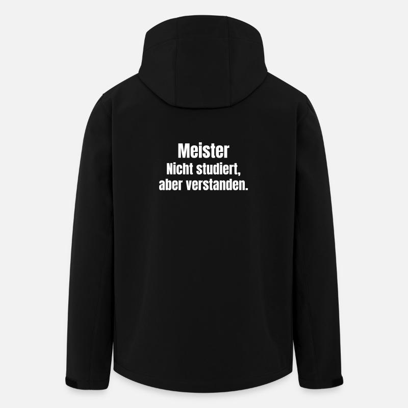 Meister Nicht Studiert – Verstanden - Recycelte Männer Softshell-Jacke von Stanley/Stella - Schwarz
