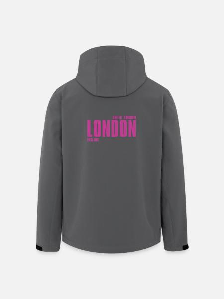 Pink London Typography T-shirt - Men’s Recycled Softshell Jacket by Stanley/Stella - black
