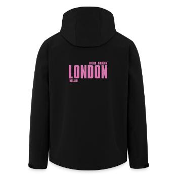 Mot Rose de Londres - Veste softshell homme en polyester recyclé Stanley/Stella - noir - Dos - AI Model Male 185 light (185cm)