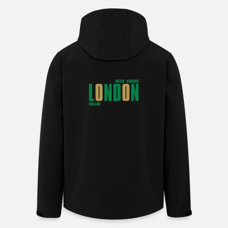 London – England Lyric Design - Recycelte Männer Softshell-Jacke von Stanley/Stella - Schwarz