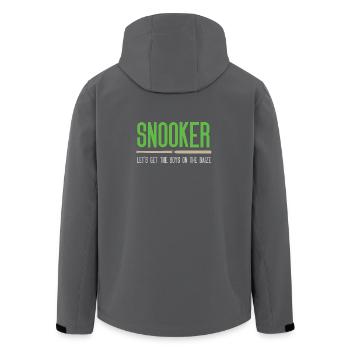 Snooker – Lasst uns die Jungs auf die Bühne bringen - Recycelte Männer Softshell-Jacke von Stanley/Stella - Schwarz - Hinten - AI Model Male 185 light (185cm)