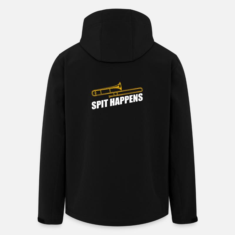Spit happens Posaune Posaunenspieler Posaunist - Recycelte Männer Softshell-Jacke von Stanley/Stella - Schwarz