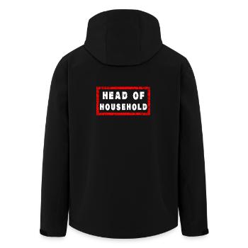 Head Of Household Funny Family Leader Gift - Men’s Recycled Softshell Jacket by Stanley/Stella - black - Back - AI Model Male 185 light (185cm)