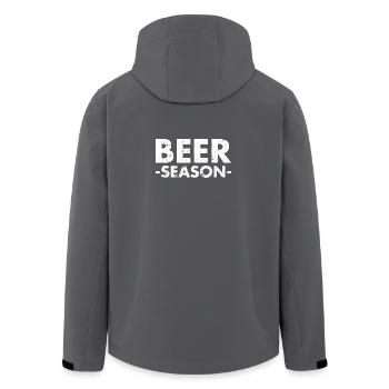 Beer Season - Bier Saison - Men’s Recycled Softshell Jacket by Stanley/Stella - black - Back - AI Model Male 185 light (185cm)