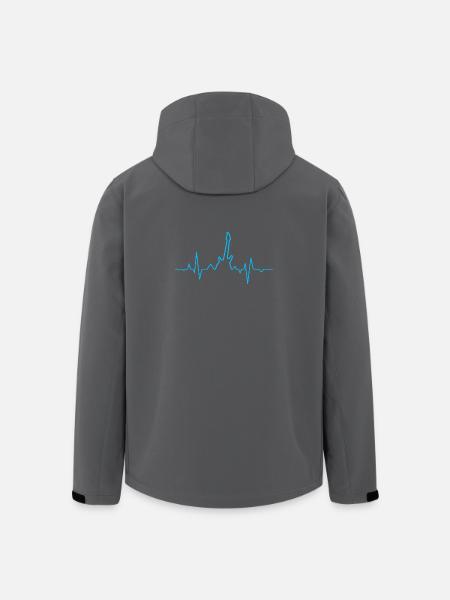 E-Gitarre Herzschlag Gitarre - Recycelte Männer Softshell-Jacke von Stanley/Stella - Schwarz