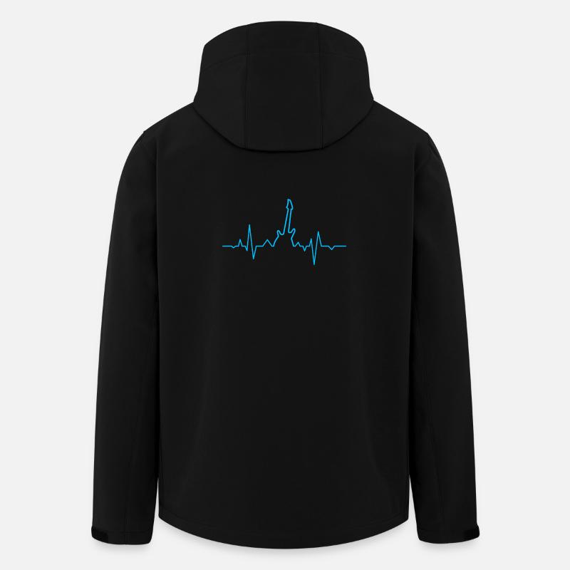 E-Gitarre Herzschlag Gitarre - Recycelte Männer Softshell-Jacke von Stanley/Stella - Schwarz